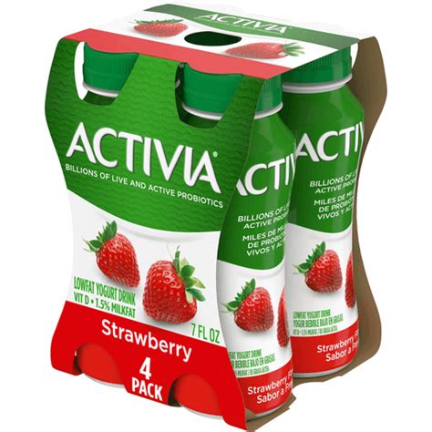 Activia Probiotic Dairy Drink Strawberry 7 Oz 4 Pack Northgate Market