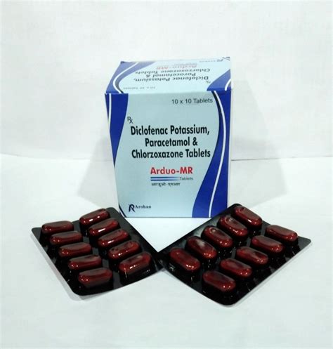 Paracetamol 325mg Diclofenac Potassium 50 Mg Chlorzoxazone 50mg Tablet At Best Price In Panchkula