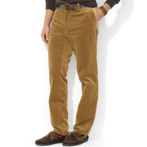 Ralph Lauren Classic Fit Stretch Corduroy Pants In Beige For Men