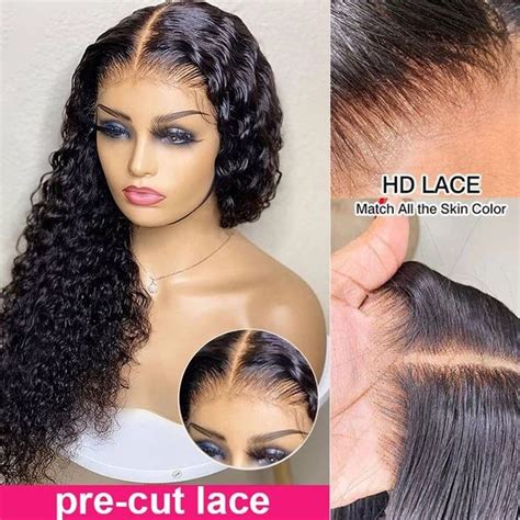 X Water Wave Hd Lace Front Wigs Human Hair Pre Plucked Density