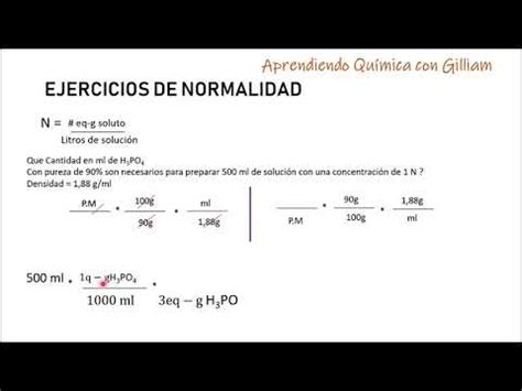 C Mo Calcular Normalidad Para Bases Sales Y Cidos Con Porcentaje De