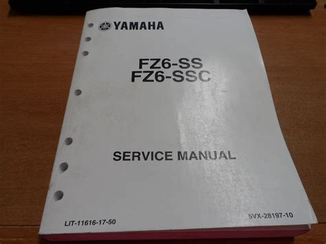 Oem Yamaha 2003 Fz6 Ss Ssc Service Manual Lit 11616 17 50 Ebay