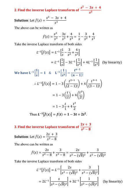 Solution Inverse Laplace Transforms Studypool