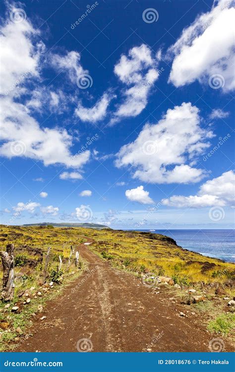 Curvy Gravel Road In Easter Island Stock Photo Image Of Eternity