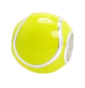 Amazon Tennis Ball Charm Bead Sterling Silver Compatible With