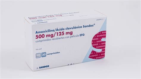 Amoxicilina Acido Clavulanico Sandoz Efg Mg Mg Comprimidos