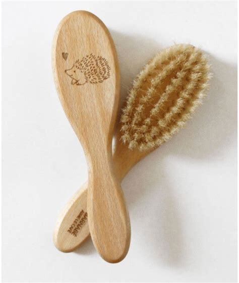 Brosse Cheveux Pour B B En Bois De H Tre H Risson Merci L Onie