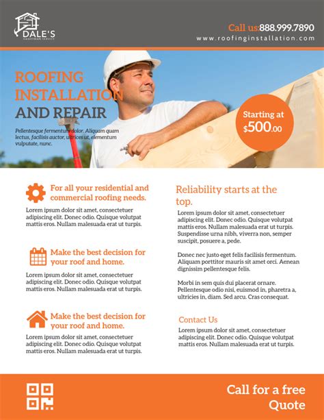 Roofing Installation Flyer Template | MyCreativeShop