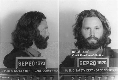 Singer Jim Morrison Of The Doors Mugshot On September 20 1970 In