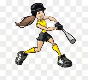 Softball Clipart Yellow Pitcher Transparent Png Girls Softball Clip