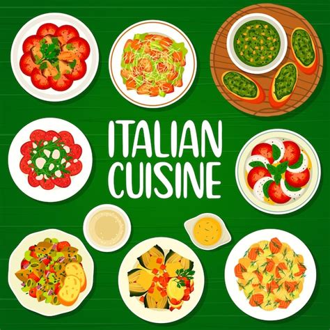 Premium Vector Italian Cuisine Meals Menu Cover Vector Template