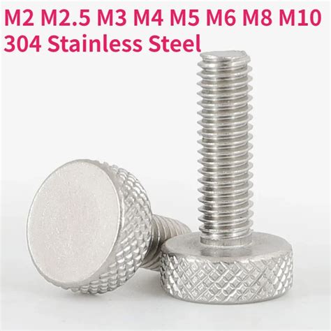 M M M M M M M M Gb Stainless Steel Knurl Flat Head