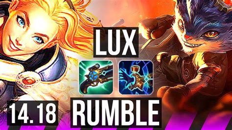 LUX Jhin Vs RUMBLE Ashe SUP Rank 4 Lux 700 Games 2 4 20