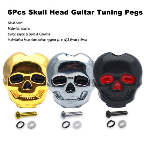 Pcs Plastic Skull Head Shape Guitar Tuning Peg Tuner Machine Head