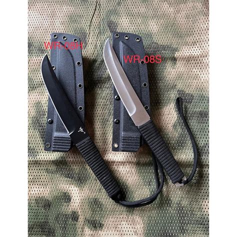 Jual KODE D3R9 Pisau Tactical Kydex WR 8 Silver Hitam Pisau WR Tactical