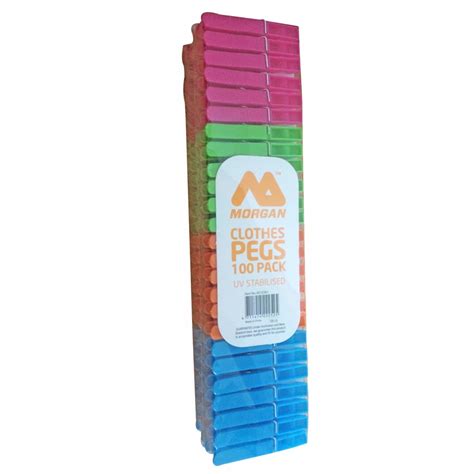Morgan Assorted Plastic Clothes Pegs 100 Pack Bunnings Warehouse
