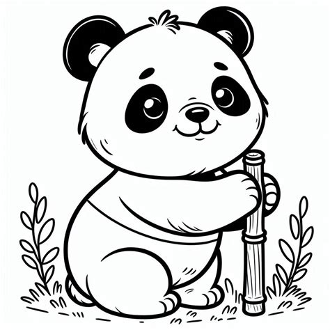 Panda Boyama Sayfası Boyama Sayfaları Çocuk