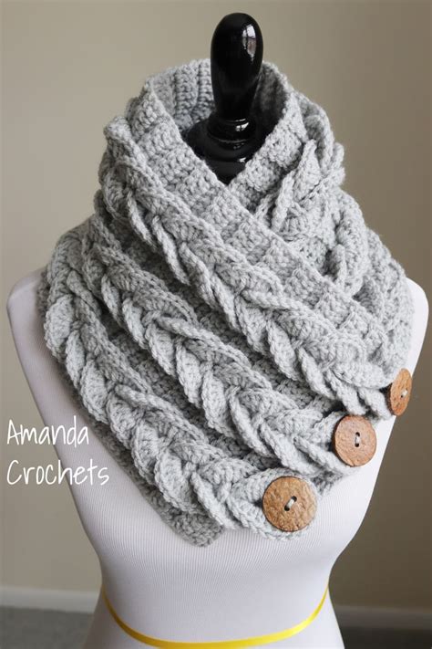 Braided Crochet Cowl Pattern Review Amanda Crochets Crochet Cowl