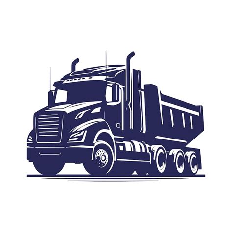 Truck Silhouette Vector Clip Art Isolated Design Illustration Premium