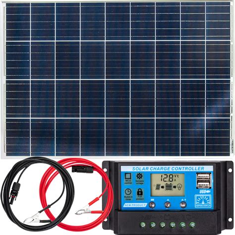 Zestaw Solarny Fotowoltaiczny W V Panel Solarny W Regulator