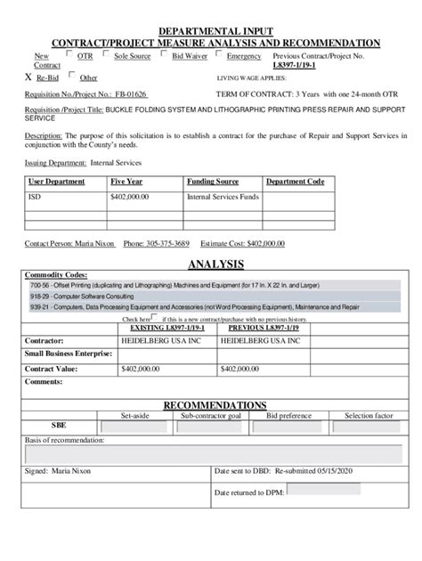 Fillable Online Miamidade Govrtq Project Packagedepartmental