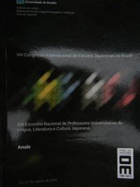 Vii Congresso Internacional De Estudos Japoneses No Brasil V Rios