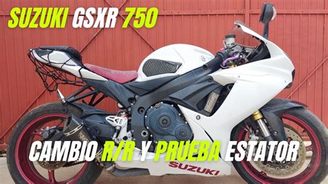 SUZUKI GSXR 750 CAMBIO DE REGULADOR Y PRUEBA DE ESTATOR YouTube