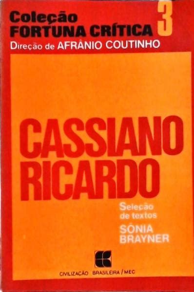 Cassiano Ricardo Fortuna Cr Tica S Nia Brayner Tra A Livraria E Sebo