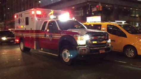 Fdny Ems Ambulance Responding On Th Avenue In Hell S Kitchen Area Of