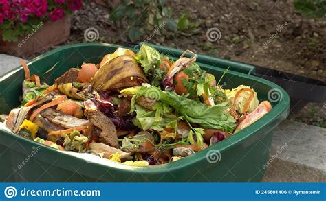 Organic Waste Bin Filled Kitchen Waste Stock Photos Free And Royalty