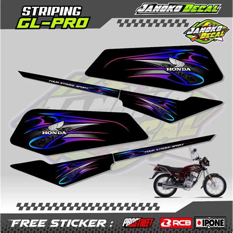 Jual STRIPING VARIASI HONDA GL PRO GL MAX STICKER LIST VARIASI