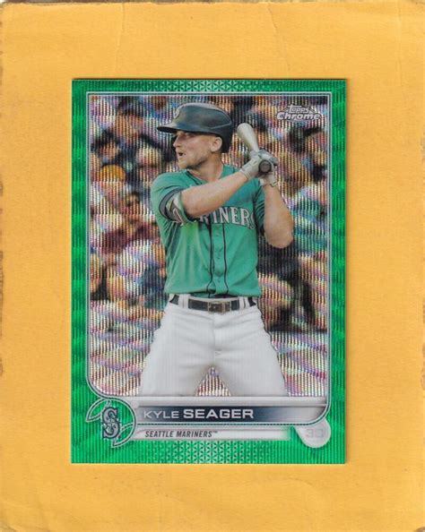 2022 Topps Chrome Refractor Green 131 Kyle Seager Mariners NM MT 72