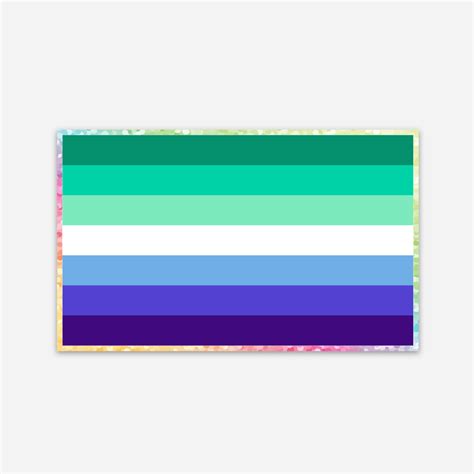 Gay Male Pride Flag Sticker Discovery Stickers