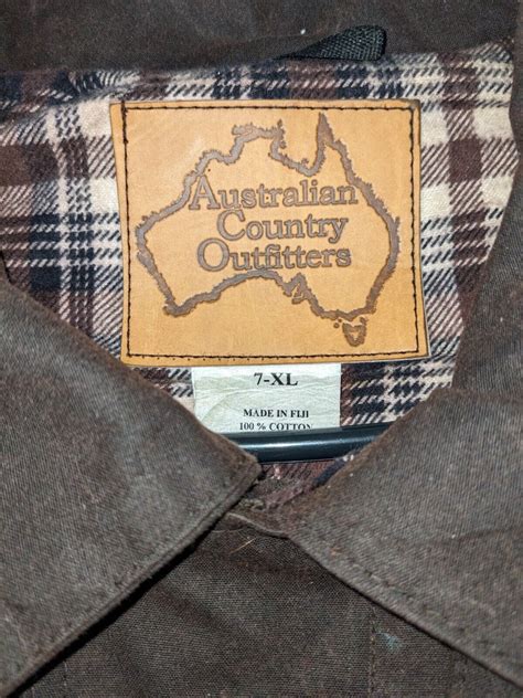 Australian Country Outfitters Oilskin Duster Coat Xl Gem