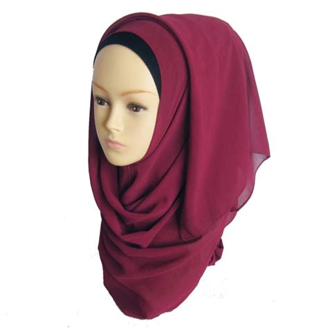 New Women Muslim Chiffon Hijab Islamic Headwear Scarf Arab Caps Shawls