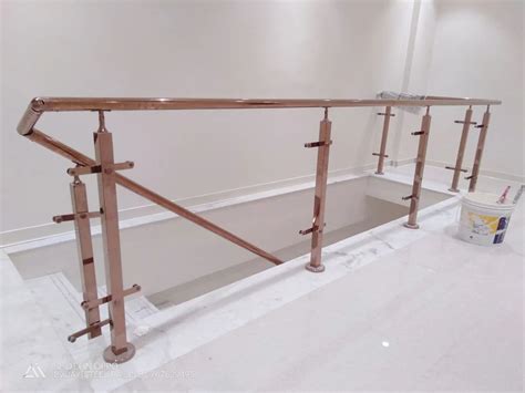 Stainless Steel Polished Rose Gold Pvd Coated Glass Railing At Rs 1310 Square Feet In Bengaluru