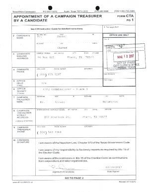 Fillable Online CTA form - City of Azle Fax Email Print - pdfFiller