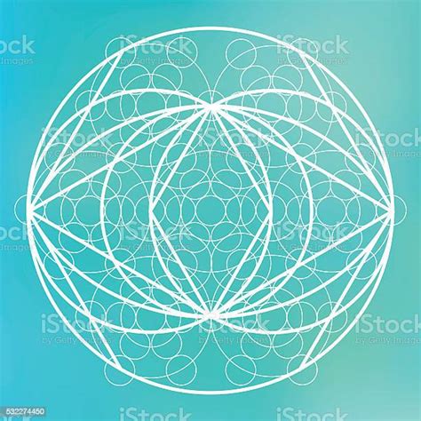 Sacred Geometry Symbol On Colorful Mesh Background Stock Illustration Download Image Now