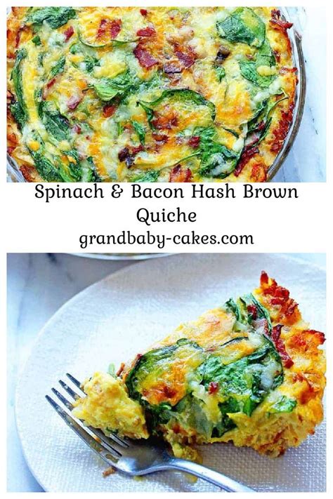 Bacon Quiche With A Hash Brown Crust Grandbaby Cakes Recipe