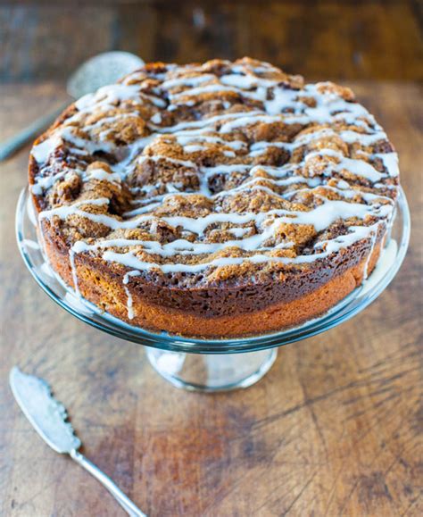 Cinnamon Roll Coffee Cake With Cream Cheese Glaze Recipe Just A