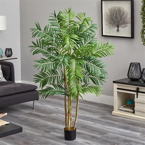 Nearly Natural 5 Ft Artificial Areca Palm Tree T1814 The Home Depot