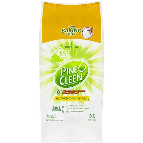 Pine O Cleen 3 In 1 Disinfectant Wipes With Baking Soda 90 Pack ...