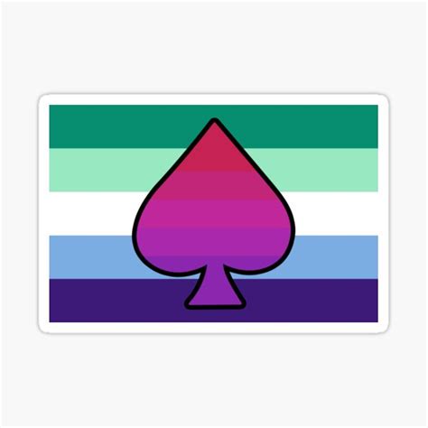 Aceflux And Mlm Pride Flag With Ace Of Spades Sticker For Sale By Lunyssa Redbubble