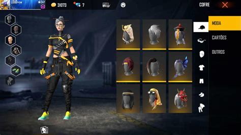 Combinações Imperatriz Fantasma Free Fire roupas skins e pacotes no