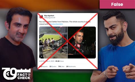 Years Old Anti India Chants Edited On To Gautam Gambhir Video