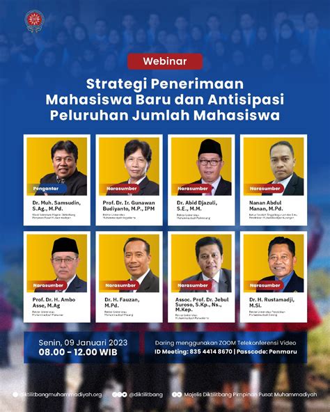 Webinar Strategi Penerimaan Mahasiswa Baru Lahirkan Solusi Peluruhan