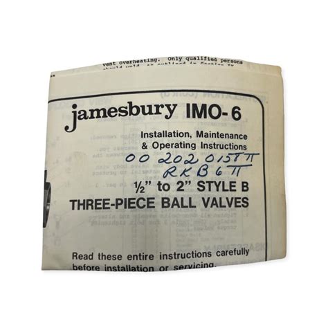 Jamesbury Imo Piece Ball Valve Repair Kit In Factory Bag For Sale