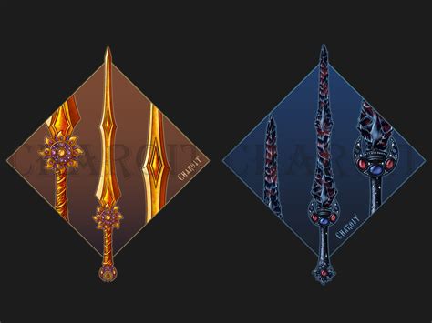 Amber Sun And Obsidian Night Swords [close] By Charawayfarer On Deviantart