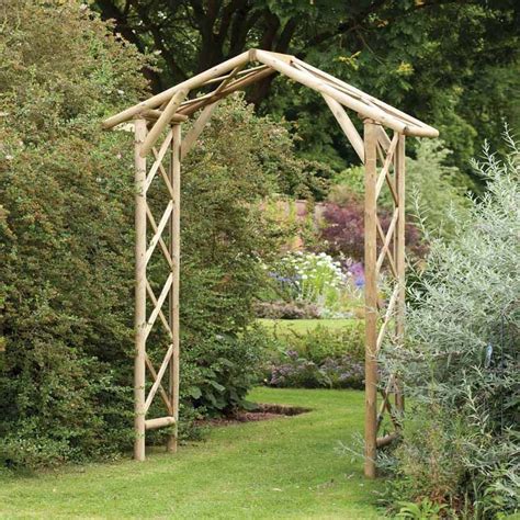 Manufactured From Rustic Round Timber The Honeysuckle Garden Arch Is A