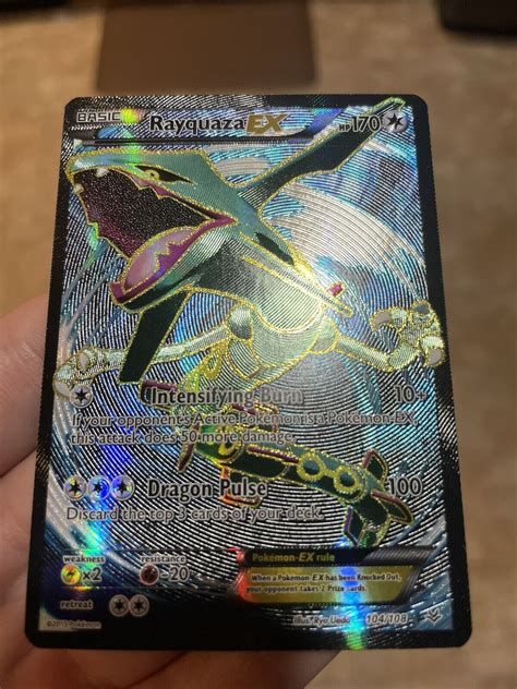 Pokemon XY Roaring Skies Rayquaza EX 104 Full Art 104 108 MP EBay